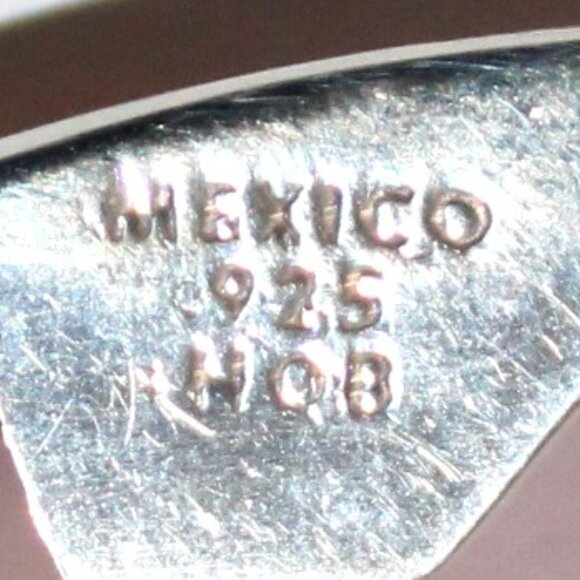 Vintage Sterling Silver House of Bangles Mother of Pearl Pendant Large HOB - Picture 4 of 5